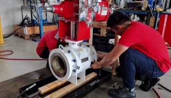 Testing actuated ball valve